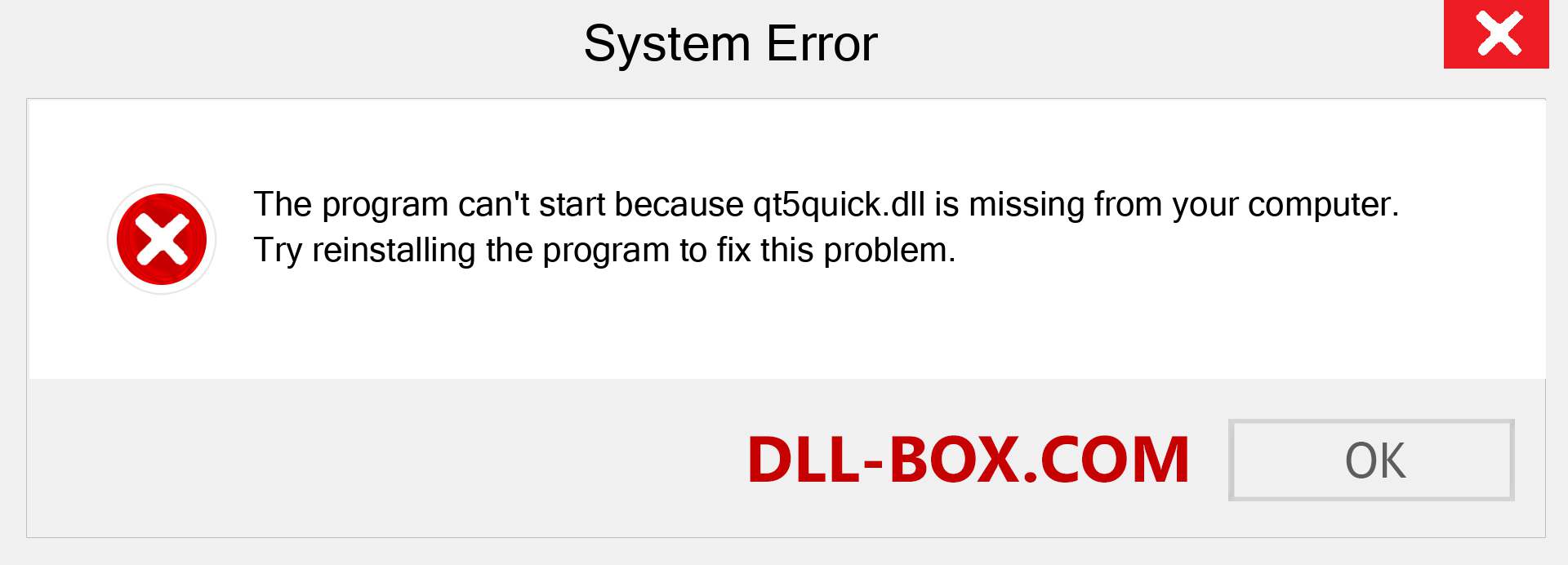  qt5quick.dll file is missing?. Download for Windows 7, 8, 10 - Fix  qt5quick dll Missing Error on Windows, photos, images