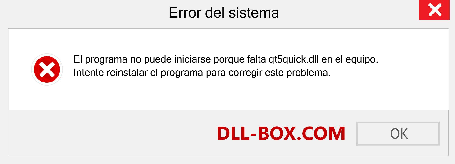 ¿Falta el archivo qt5quick.dll ?. Descargar para Windows 7, 8, 10 - Corregir qt5quick dll Missing Error en Windows, fotos, imágenes